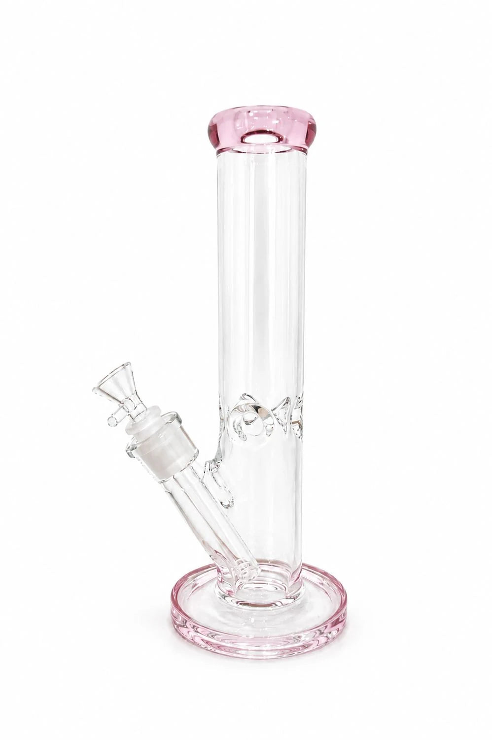 12 In 9mm Glass Bong: Pink - YAGA Farms accessory