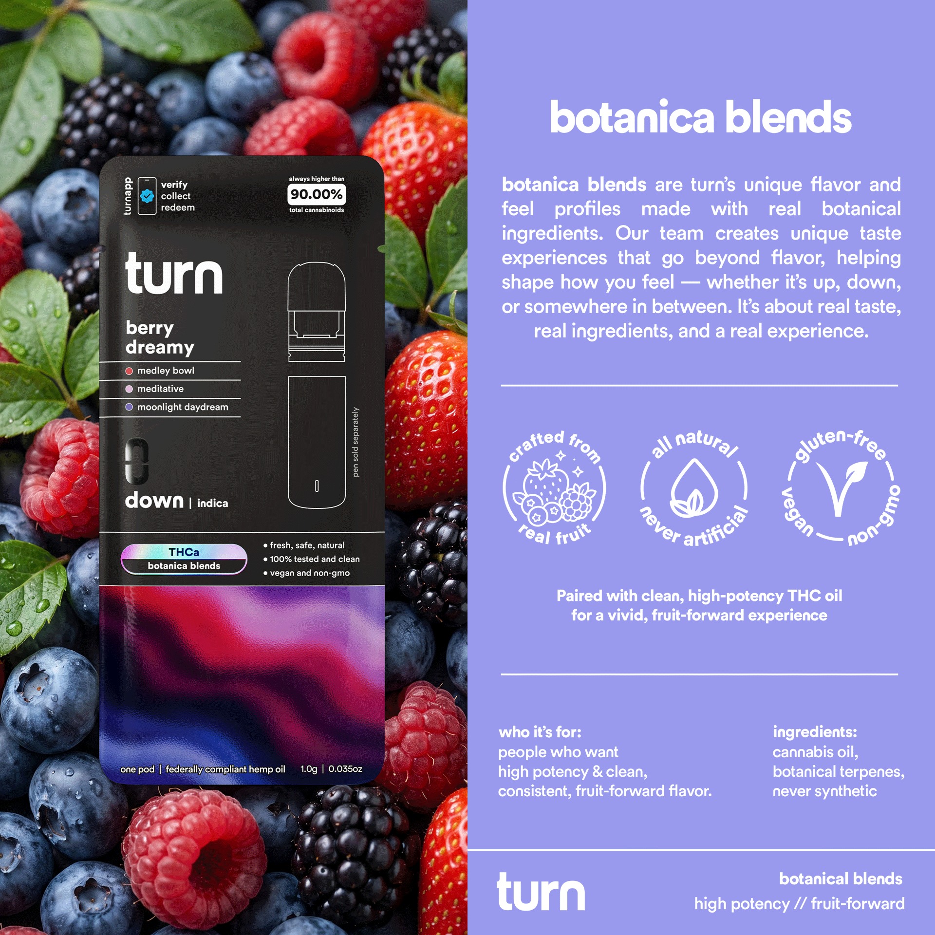 TurnHemp PodPak Pods 1.0g THCa - Berry Dreamy product image 3