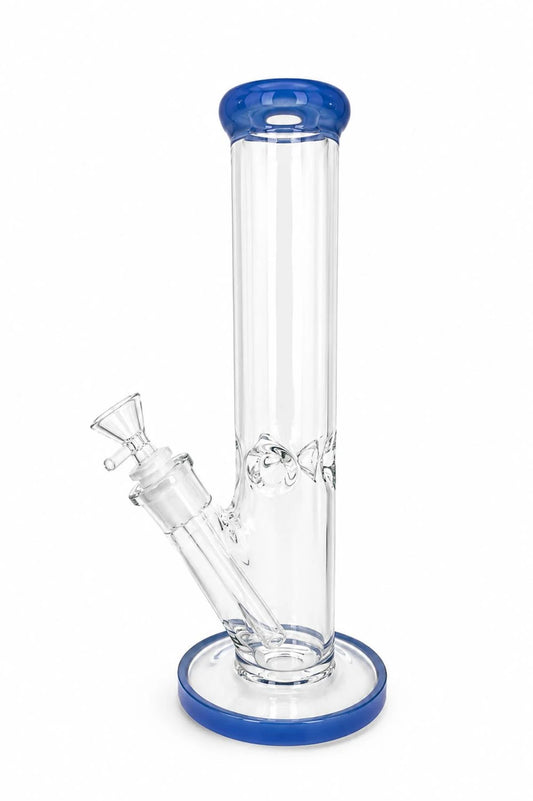 12 In 9mm Glass Bong: Blue - YAGA Farms accessory