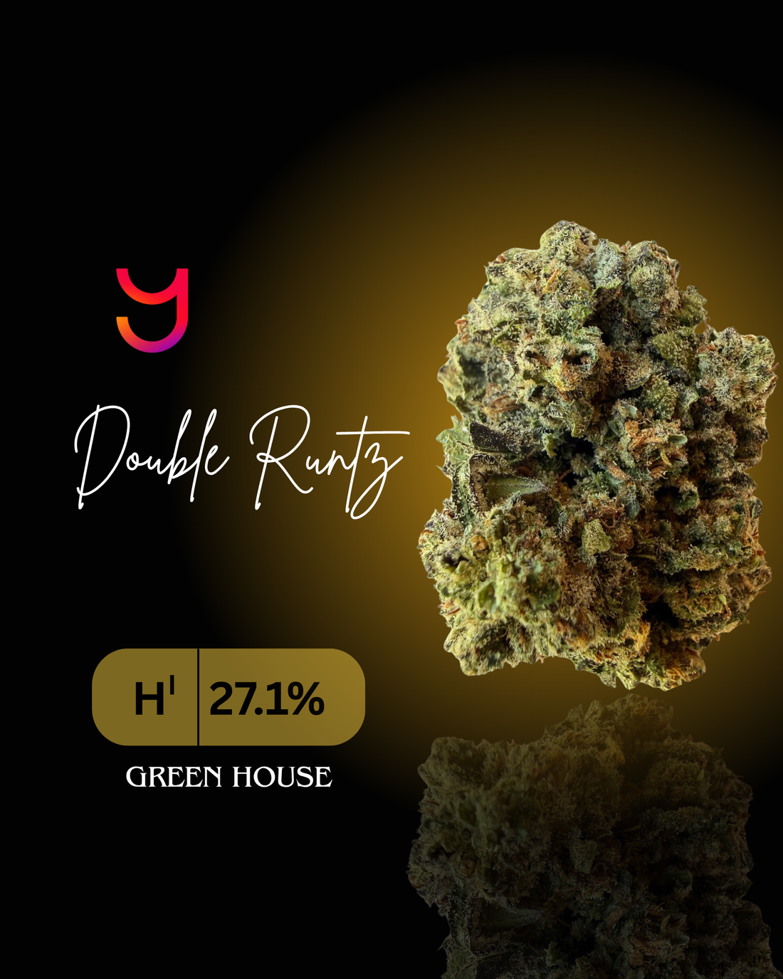 Double Runtz greenhouse-grown THCa flower by YAGA Farms