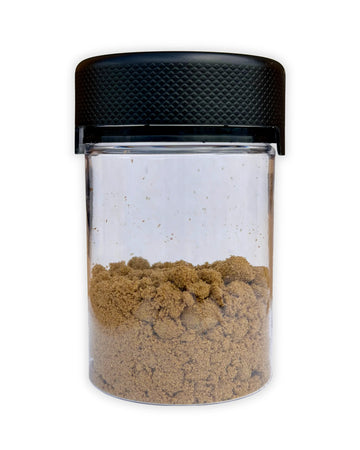 YAGA Farms Sour Diesel THCA Kief in a 14-gram jar