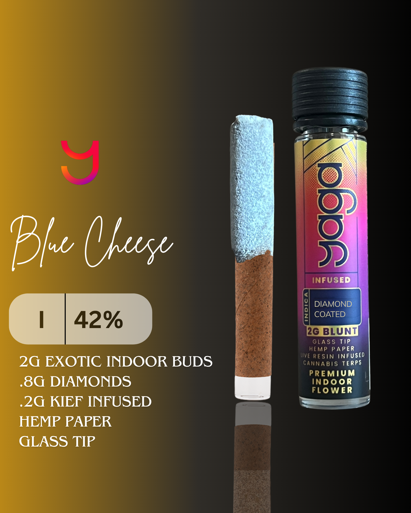 3G Diamond Coated Blunt - Blue Cheese