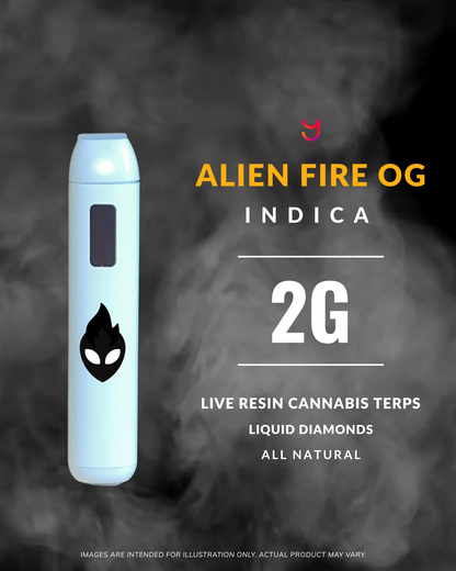 Alien Fire OG: 2G Live Resin Liquid Diamond Vape
