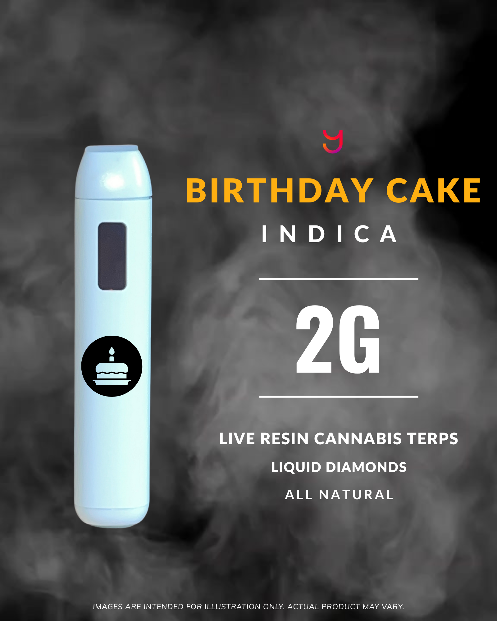 Birthday Cake: 2G Live Resin Liquid Diamond Disposable