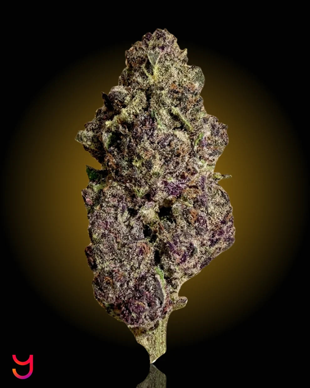 up close bud picture of YAGA Farms trainwreck THCa Flower