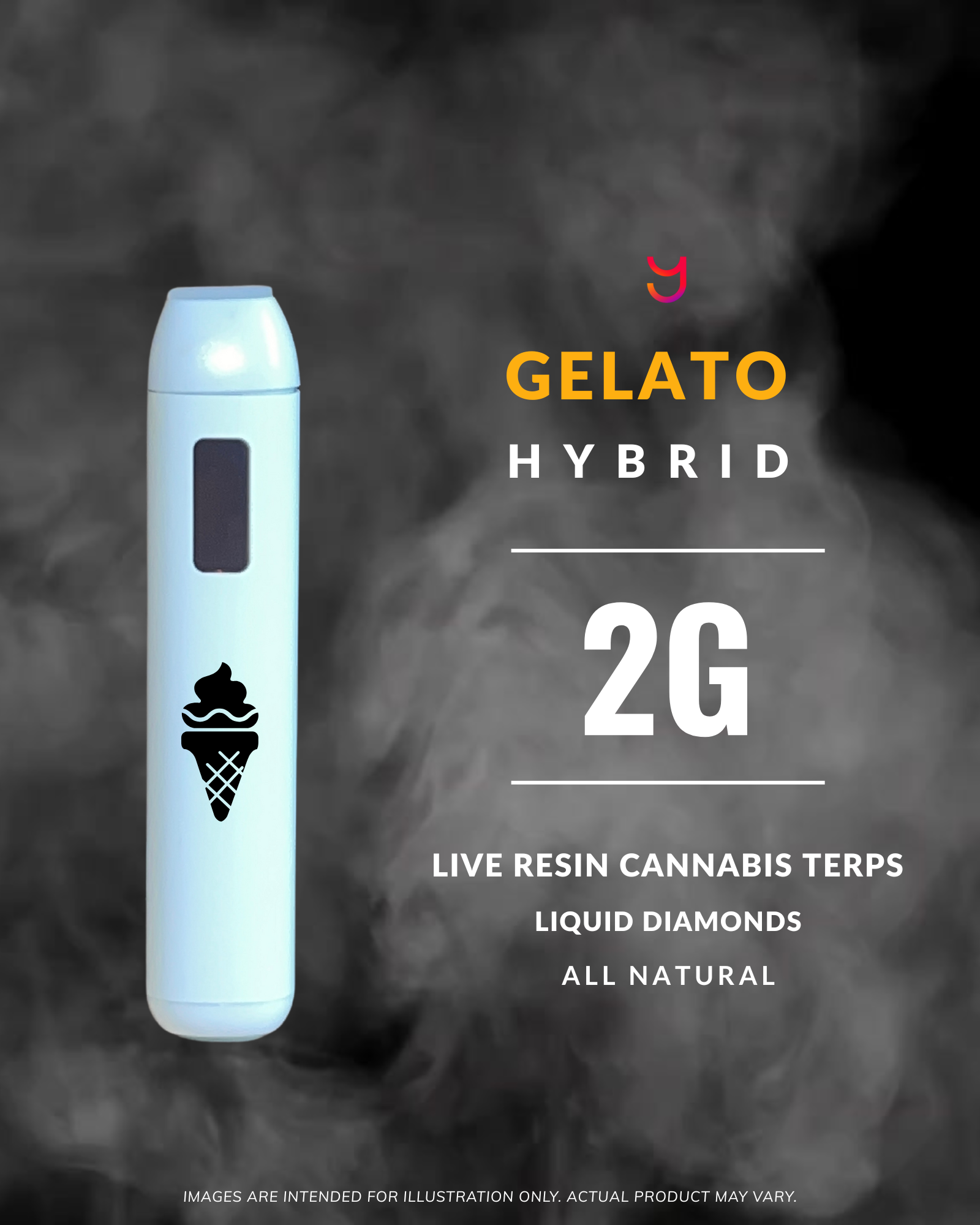 Gelato: 2G Live Resin Liquid Diamond Disposable