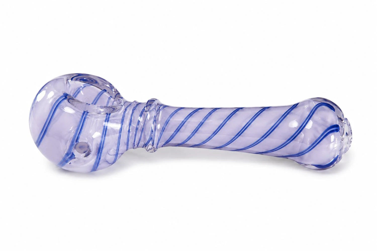 Artistic Glass Pipe 4": Lavender/Blue Swirls - YAGA Farms accessory