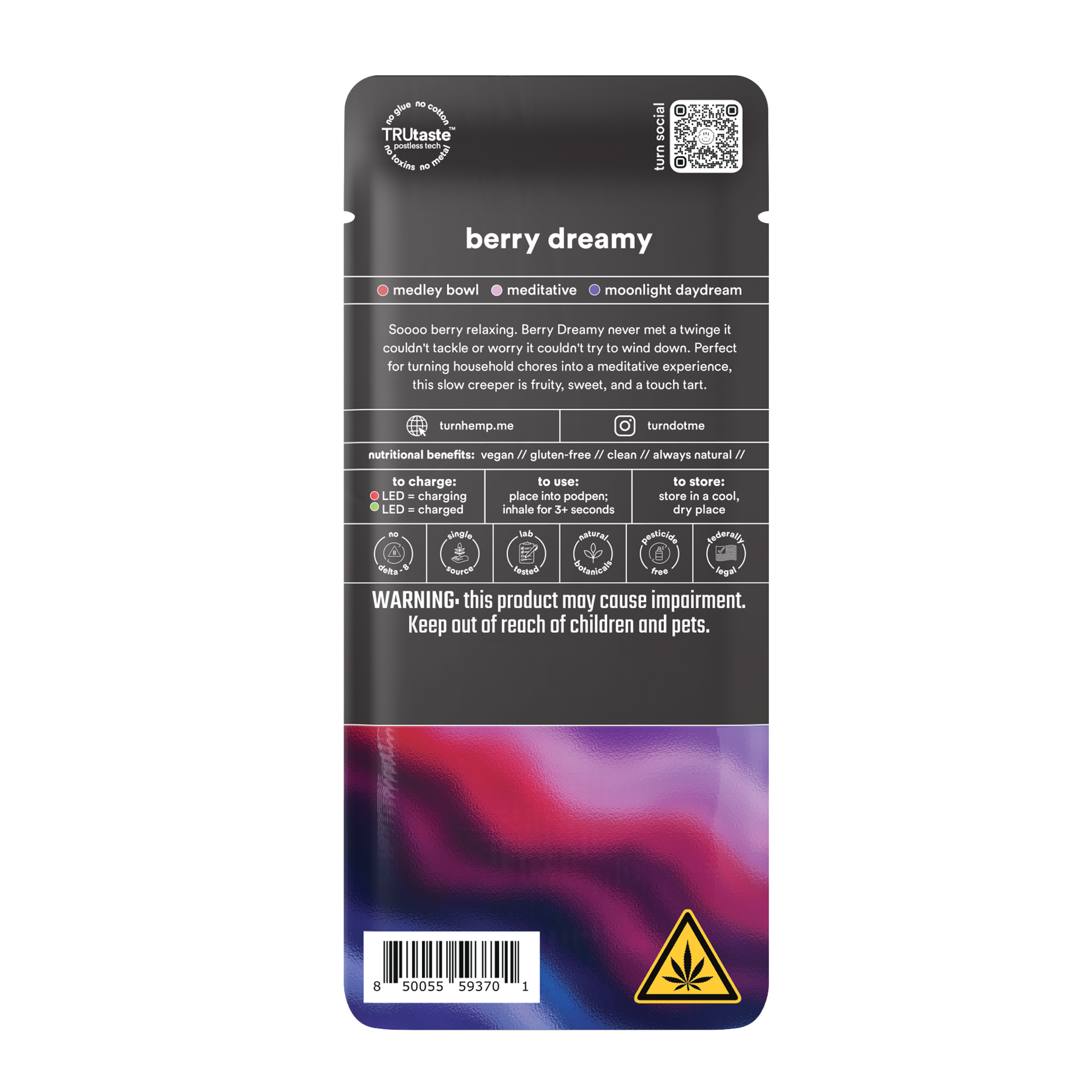 TurnHemp PodPak Pods 1.0g THCa - Berry Dreamy product image 2
