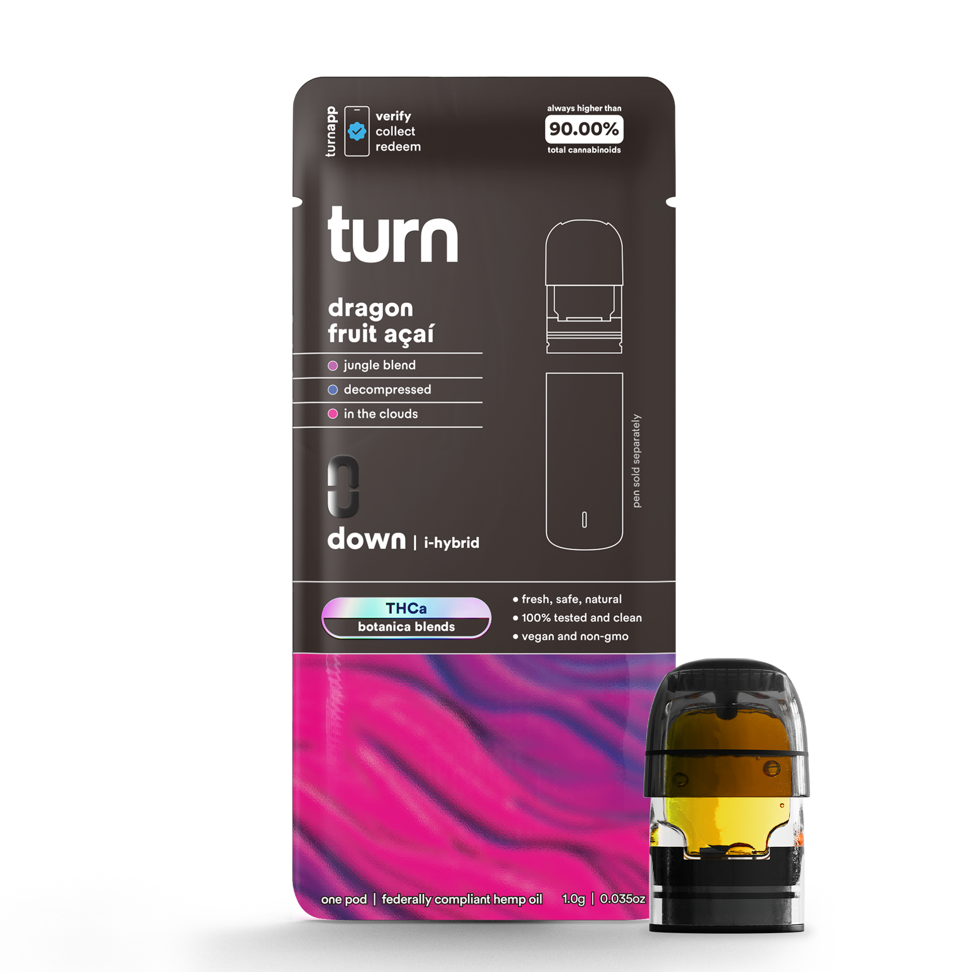 TurnHemp PodPak Pods 1.0g THCa - Dragon Fruit Acai variant image
