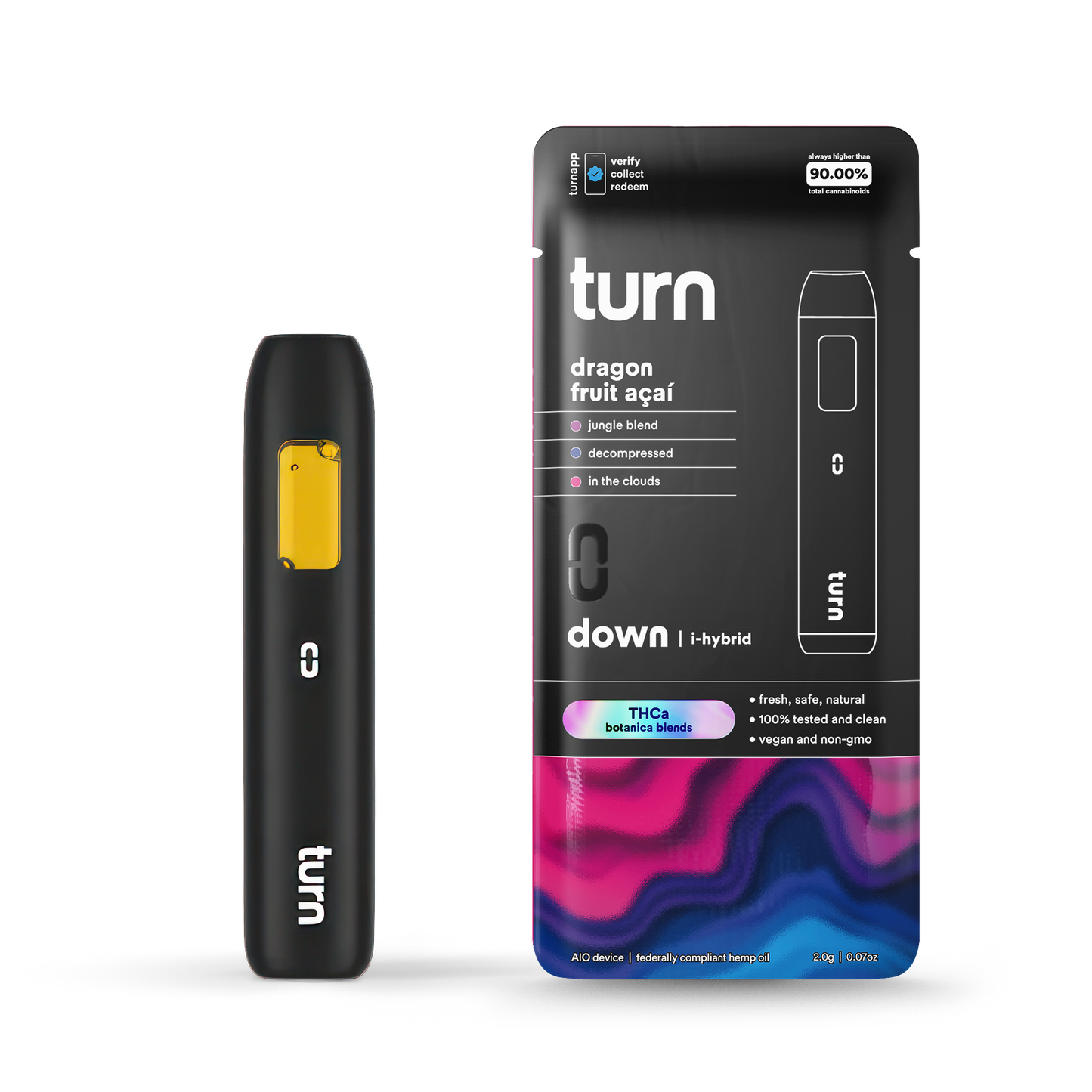 TurnHemp Dragon Fruit Acai 2.0g THCa all-in-one vape