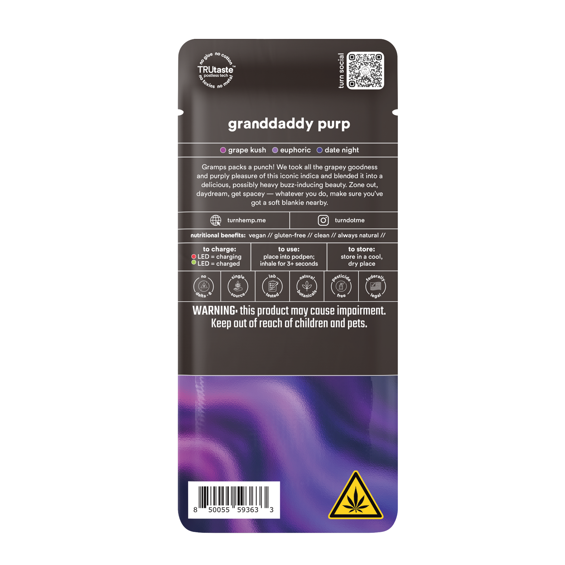 TurnHemp PodPak Pods 1.0g THCa - Granddaddy Purp product image 2
