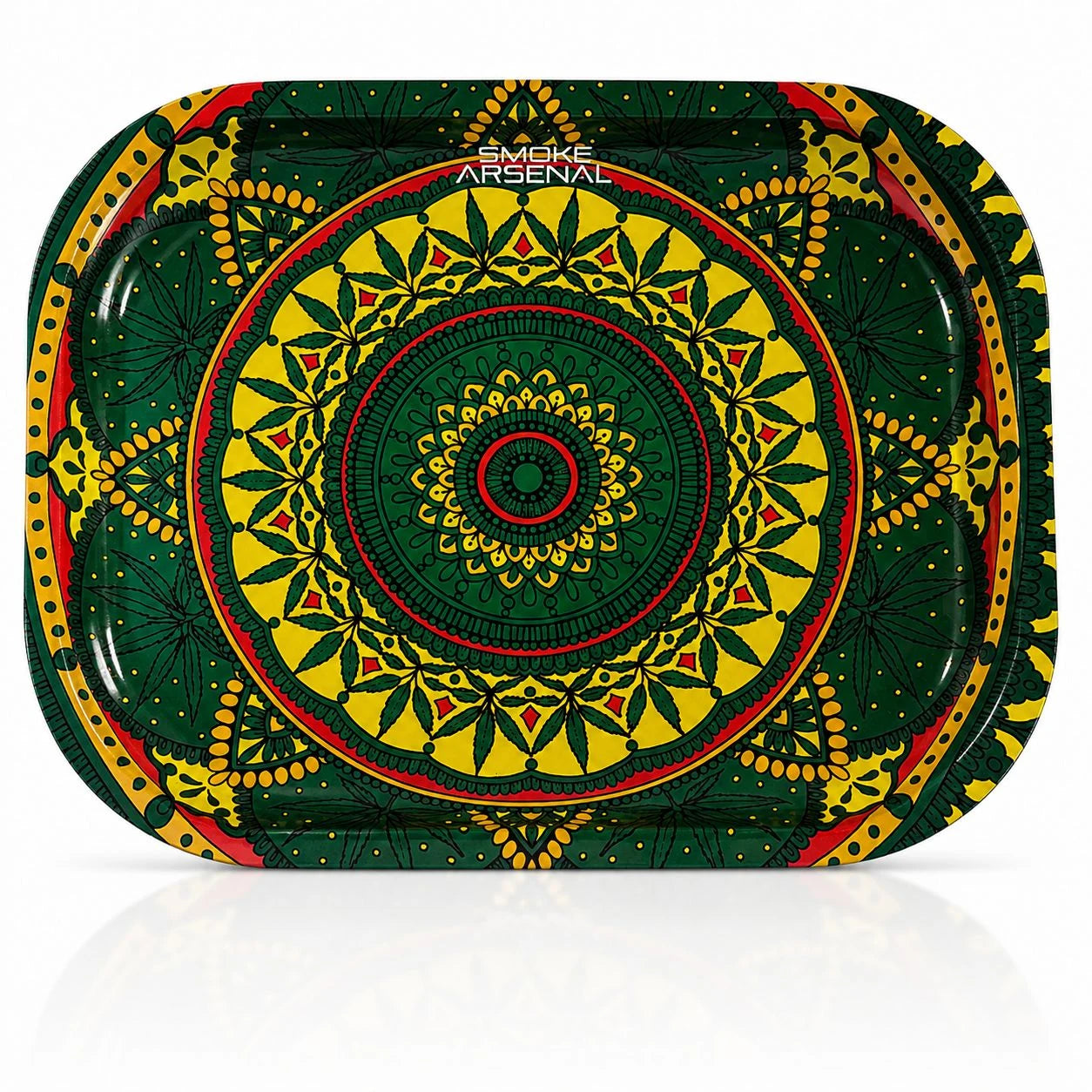 Rolling Tray: Rasta Mandala - YAGA Farms accessory