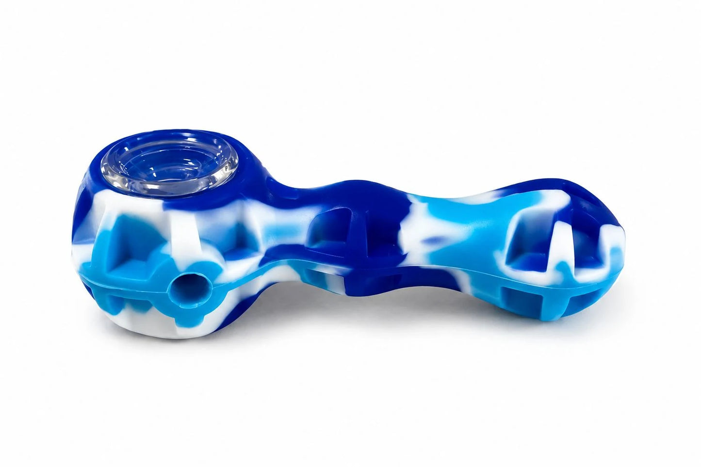 Silicone Hand Pipe 4.5": Blue - YAGA Farms accessory
