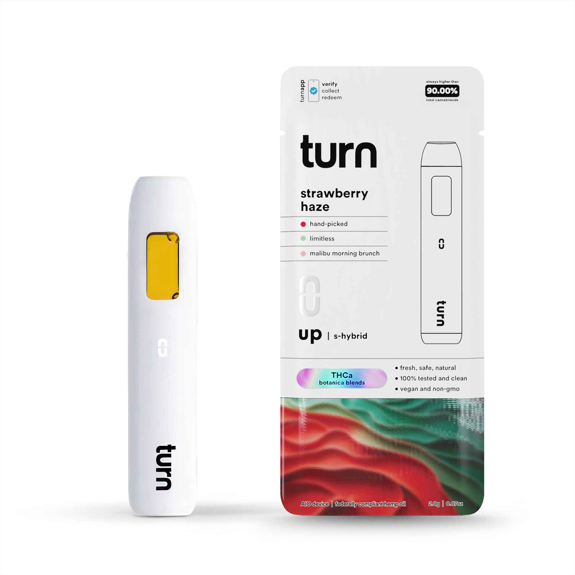 TurnHemp Strawberry Haze 2.0g THCa all-in-one vape