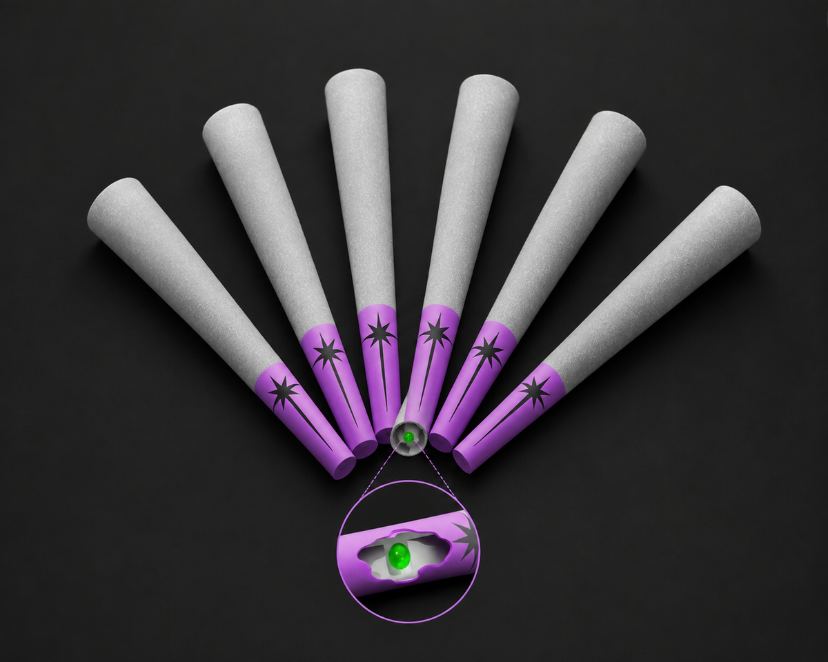 TerpCrusher Flower Cones 6 Pack with crushable terpene balls inside each tip