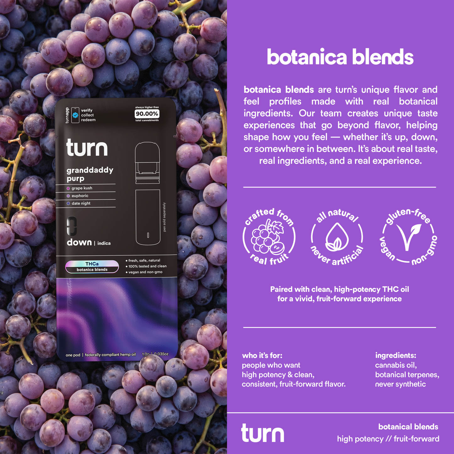 TurnHemp PodPak Pods 1.0g THCa - Granddaddy Purp product image 3