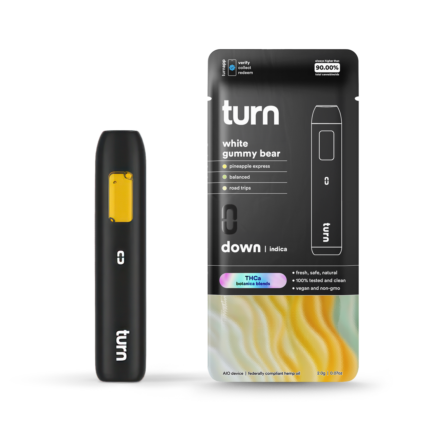 TurnHemp White Gummy Bear 2.0g THCa all-in-one vape