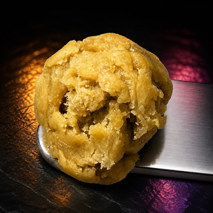 YAGA Farms Live Rosin 1G single rosin sample on a polished concentrate tool
